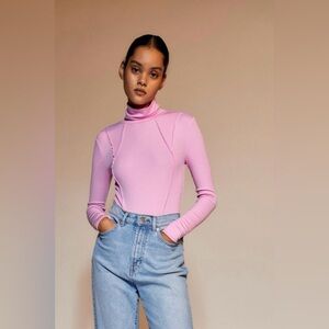 out from under Urban Outfitters Pink Turtleneck Long Sleeve Top - barely worn